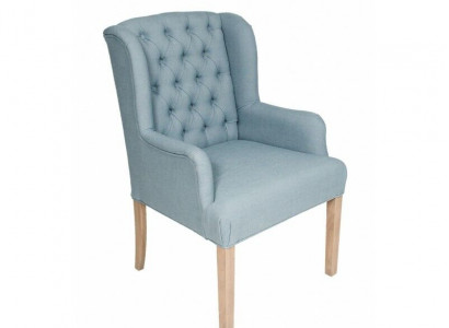 Blauer Chesterfield Stuhl Hotel Einrichtung Sitzer Polster Stuhl Lehnstuhl 